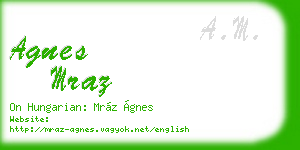 agnes mraz business card